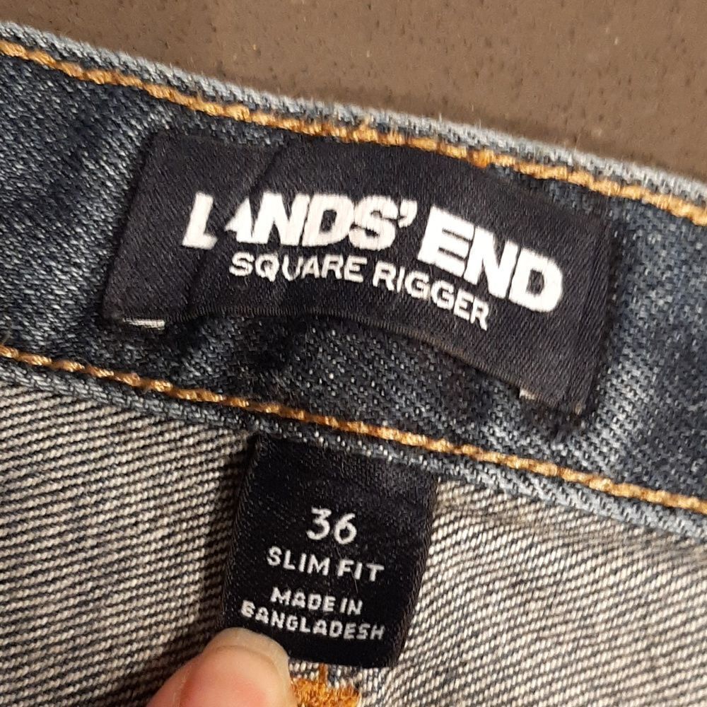 Lands' End Square Trigger Slim Fit Jeans - Picture 4 of 7